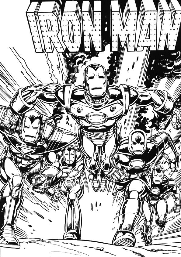 Kids-n-fun.com | Create personal coloring page of Iron man coloring page